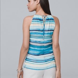WHBM WASHED-STRIPE SHELL